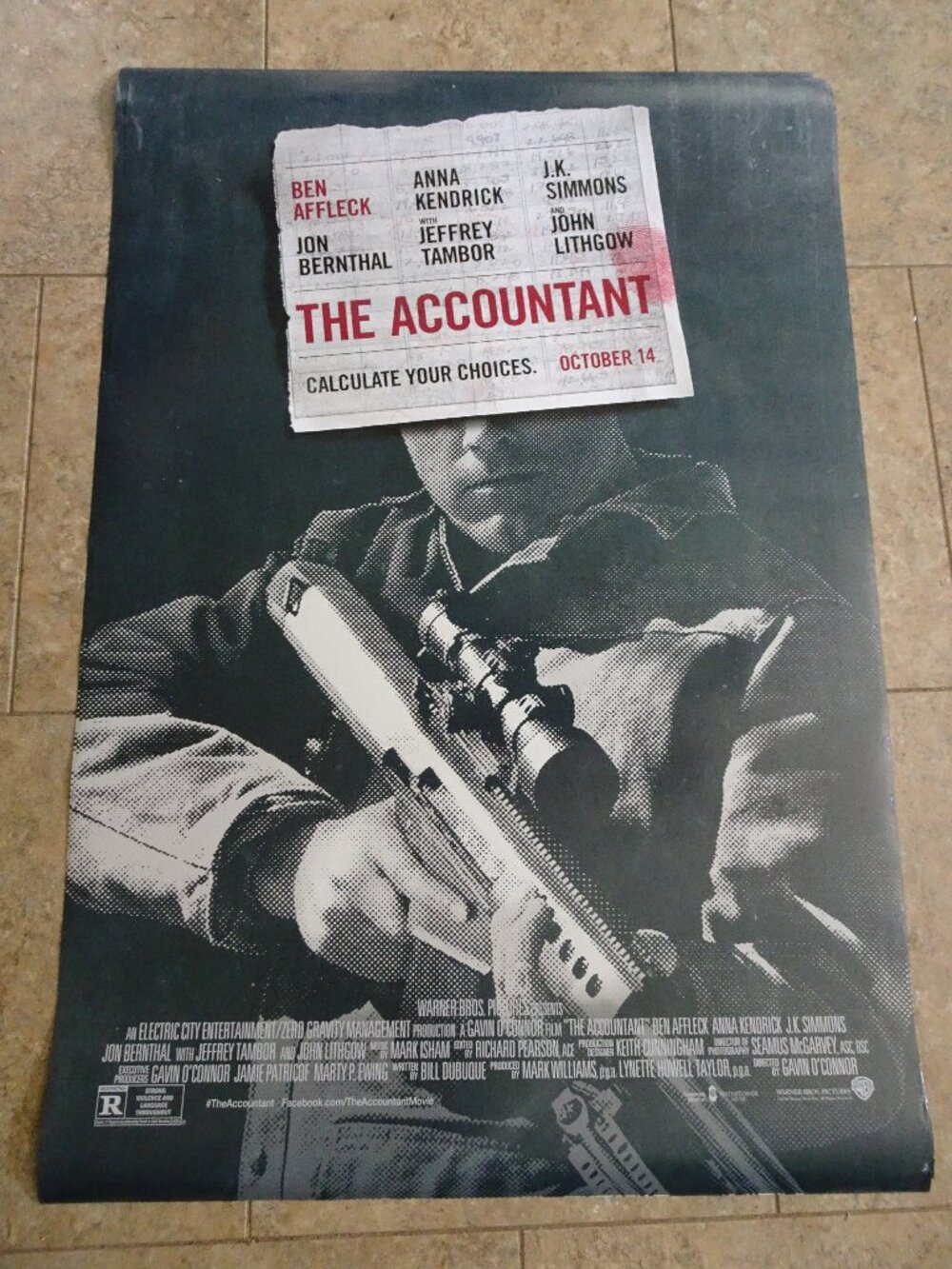 The Accountant - Movie Poster with Ben Affleck as Christian Wolff
